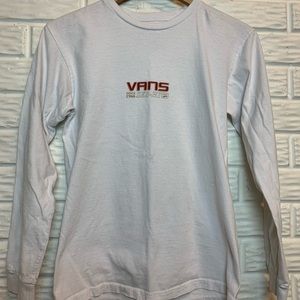 White vans authentic long sleeve tee